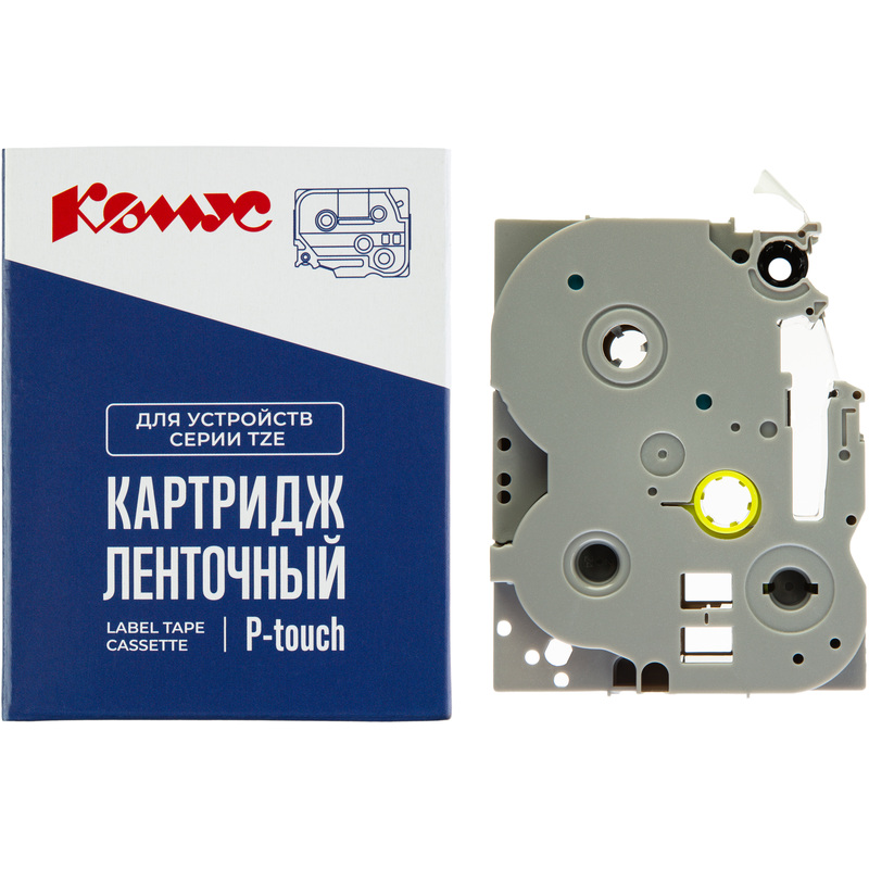 Изображение товара Картридж Комус TZE-431 для принтера Brother этикетки 12 мм х 8 м красный лента черный шрифт