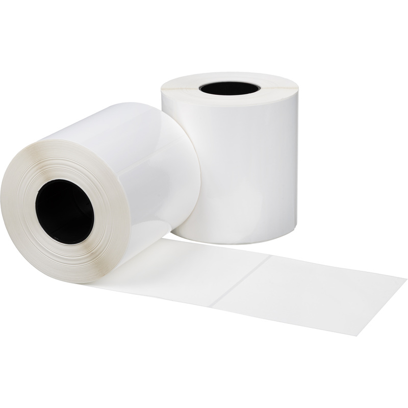 Изображение товара Термотрансферные этикетки 100х100 мм полипропиленовые глянцевые (диаметр втулки 40 мм, 18 рулонов по 500 этикеток)