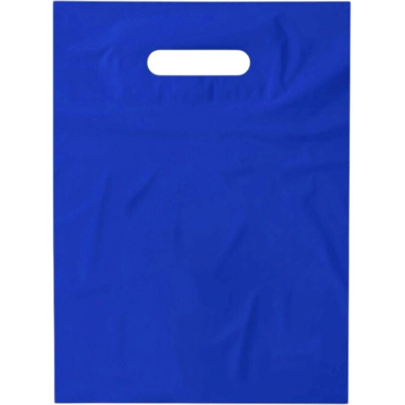Изображение товара Пакет полиэтиленовый синий 40x50 см с ручкой, 10 штук