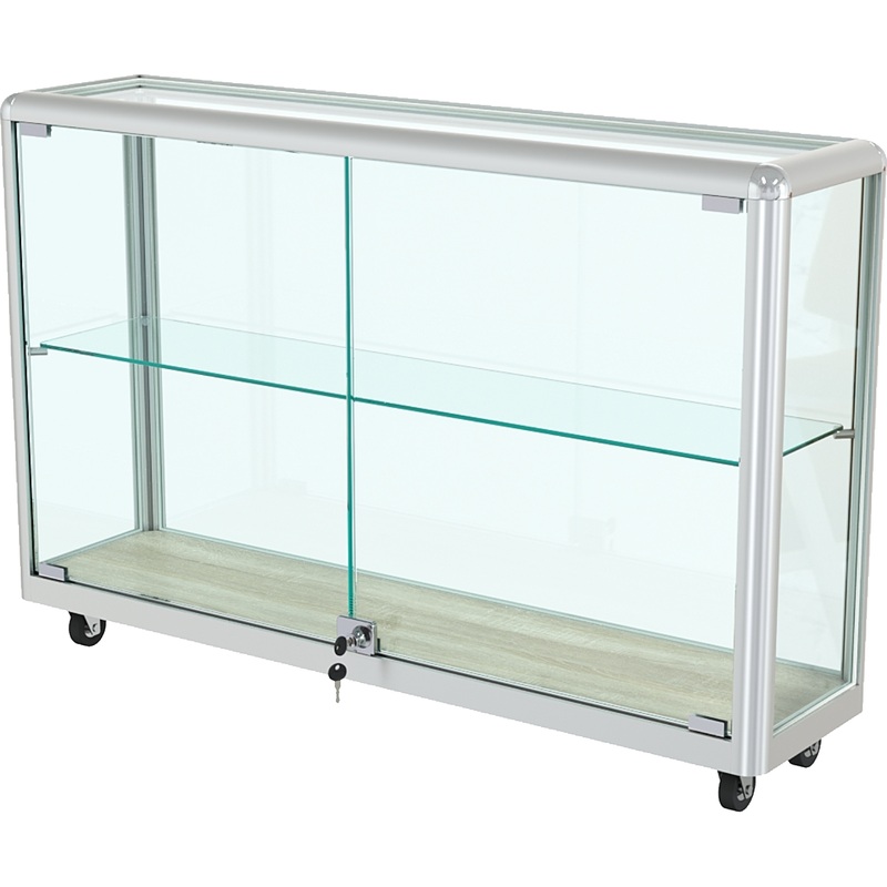 Изображение товара Настольная витрина из профиля на колесах дуб сонома 1000x250x610 мм