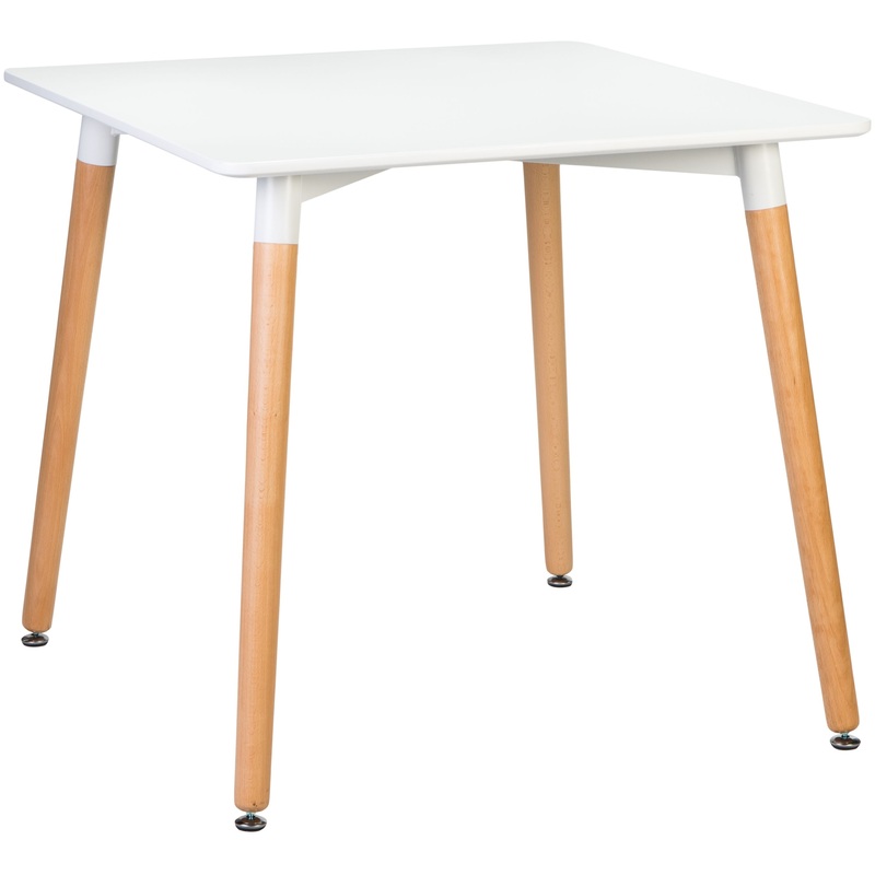 Изображение товара Обеденный стол LMZL-TD-03 белый бежевый размер 80x80 см