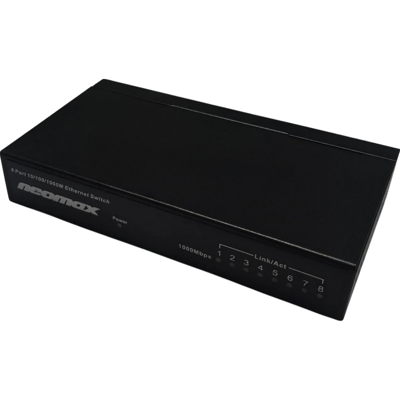 Изображение товара Коммутатор Neomax NMS-108P-1000-S 8-port 1 Гбит/с металл корпус