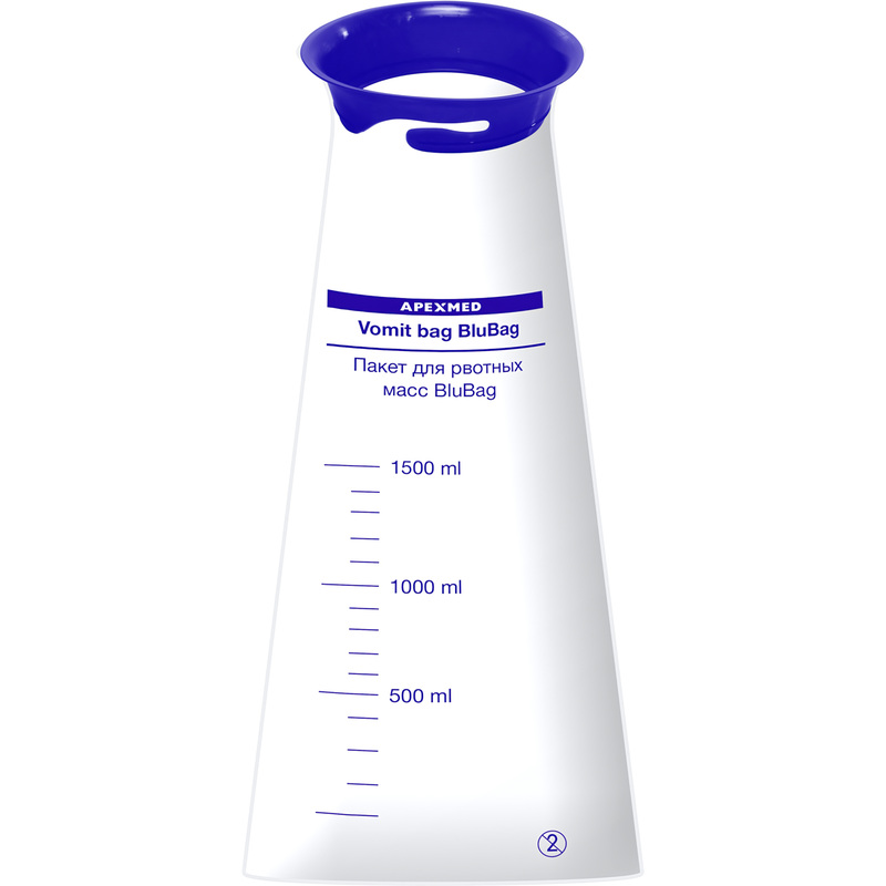 Изображение товара Пакеты для рвотных масс Apexmed BluBag 1500 мл, 50 штук в упаковке