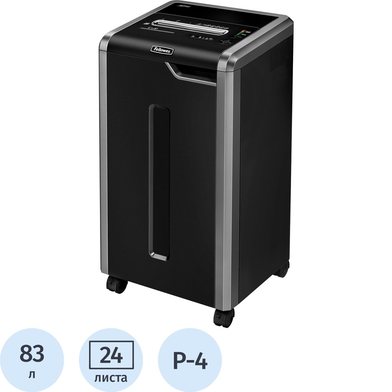 Изображение товара Шредер (уничтожитель документов) Fellowes PowerShred (R) 325Ci 5-й уровень секретности объём корзины 83 л (FS-4632001) Изображение товара Шредер (уничтожитель документов) Fellowes PowerShred (R) 325Ci 5-й уровень секретности объём корзины 83 л (FS-4632001)