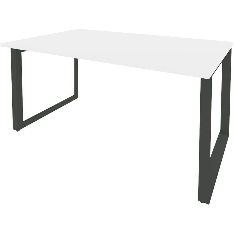 Изображение товара Офисный стол для переговоров Onix-O O.MO-PRG-1.4 из ЛДСП белый бриллиант 1580х980х750 мм