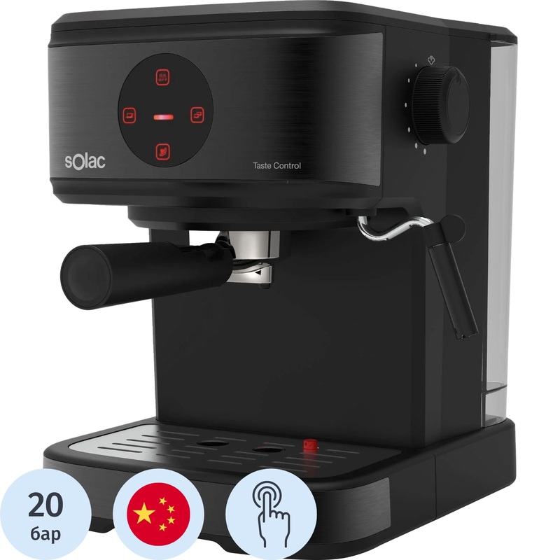 Изображение товара Кофемашина рожковая Solac Taste Control CE4498 черная с капучинатором