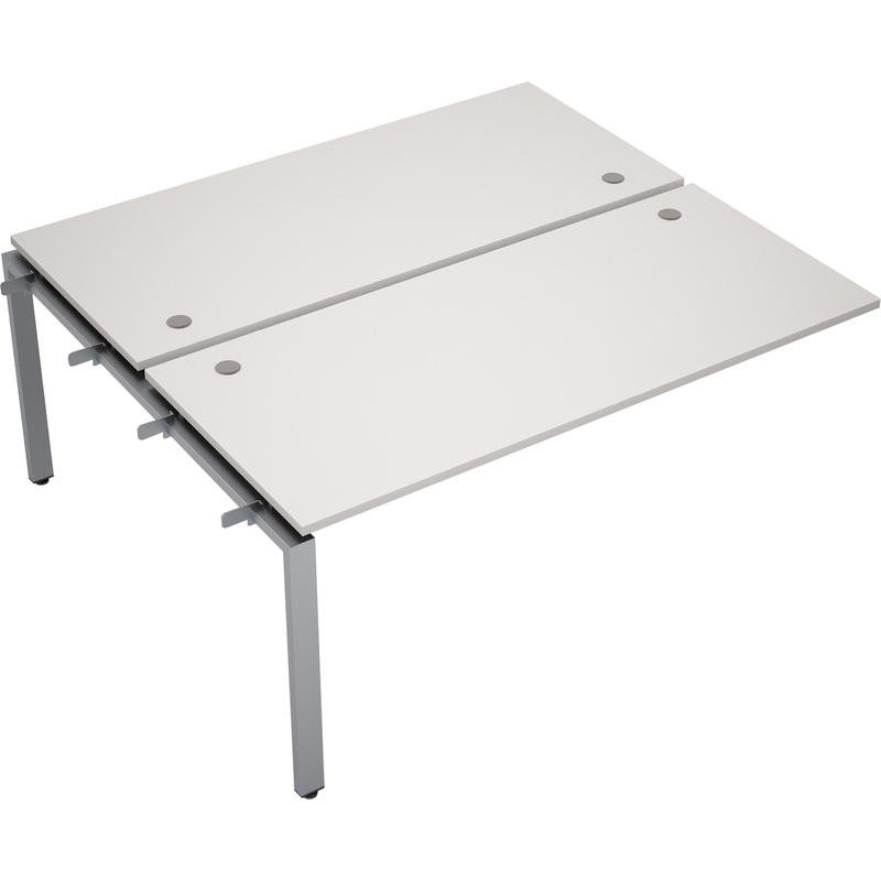 Изображение товара Рабочая станция Avance 6МБС.6269 двухместная белый алюминий матовый 1400х1235х750 мм