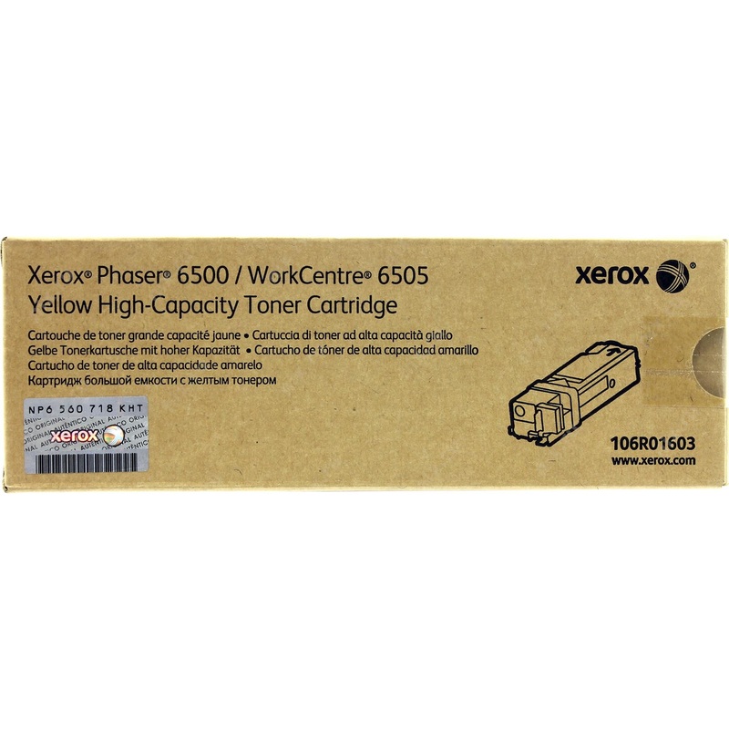 Изображение товара Картридж лазерный Xerox 106R01603 желтый оригинальный повышенной емкости