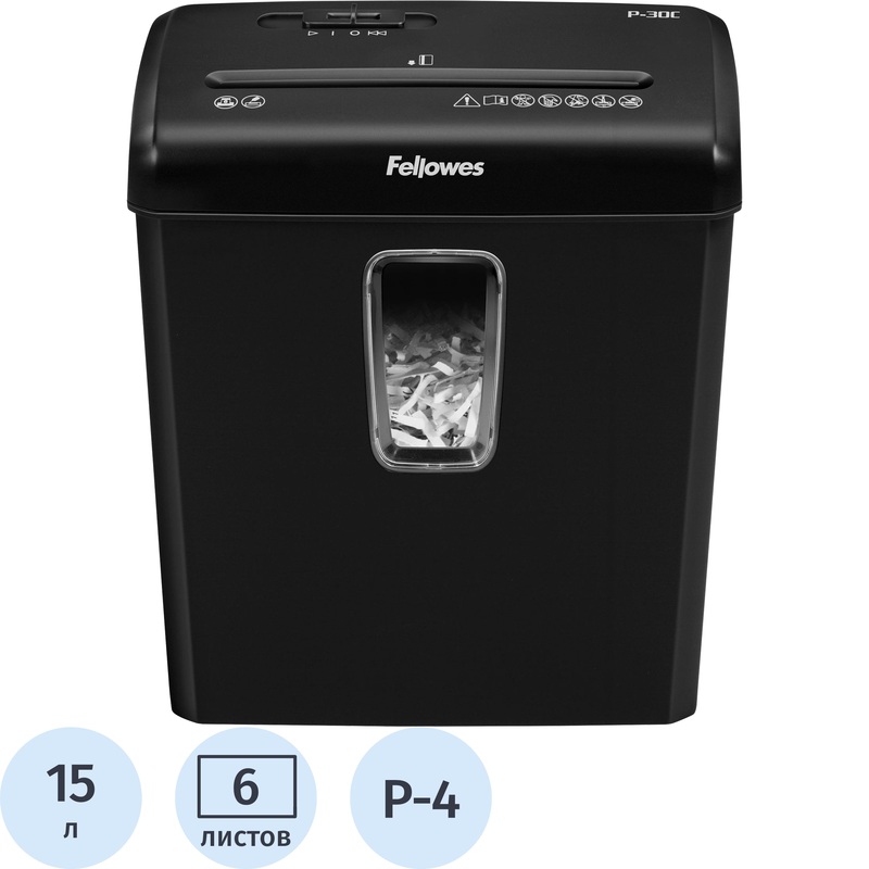 Изображение товара Уничтожитель документов Fellowes Powershred P-30C уровень секретности Р-4 15л