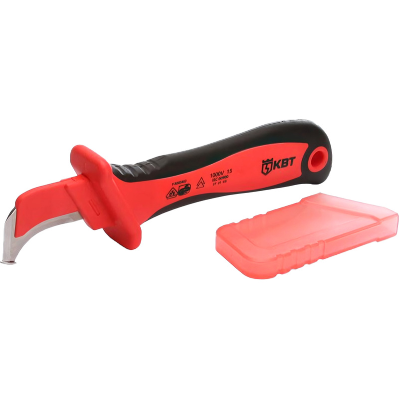 Изображение товара Нож монтажный КВТ НМИ-01А диэлектрический 5 мм красный/чёрный (70316)