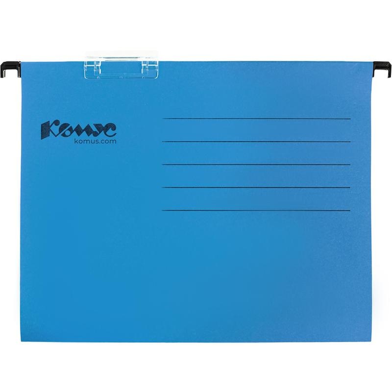 Изображение товара Подвесная папка Комус Foolscap синяя 25 шт, для документов до 200 листов