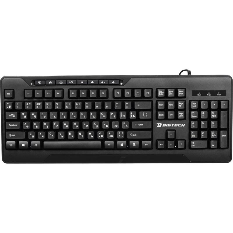Изображение товара Клавиатура проводная BigTech BM-K213BK (KD-185) с русской раскладкой