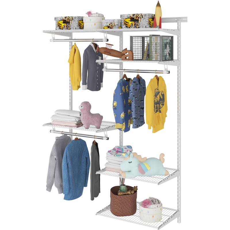 Изображение товара Комплект гардеробной системы Практик Home Optima G120 белый