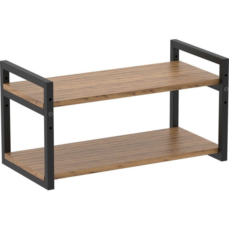 Изображение товара Настенная и настольная полка Комус Онега-7 580х295х300 мм черный муар дуб вотан