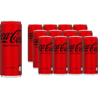Напиток сильногазированный Coca-Cola Zero без сахара 0.33 л (12 штук в  упаковке)