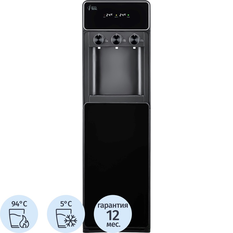 Изображение товара Кулер для воды Ecotronic K42-LXM нагрев и охлаждение черный