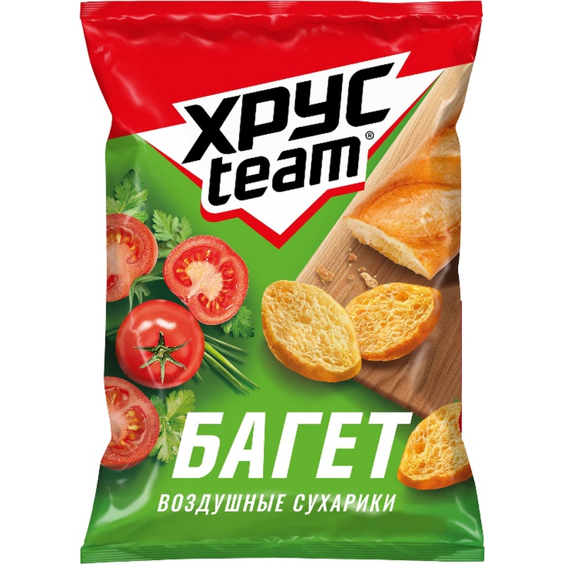 Изображение товара Сухарики Хрустим Крекер багет томат и зелень 1440г