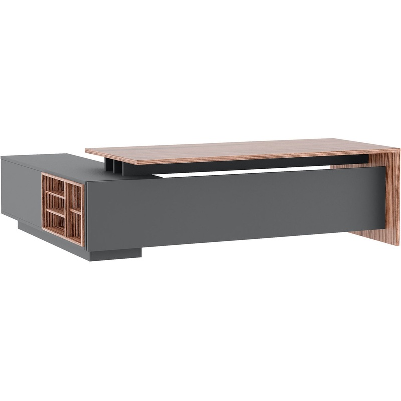 Изображение товара Письменный стол SS Dali 103 L орех сахара/антрацит