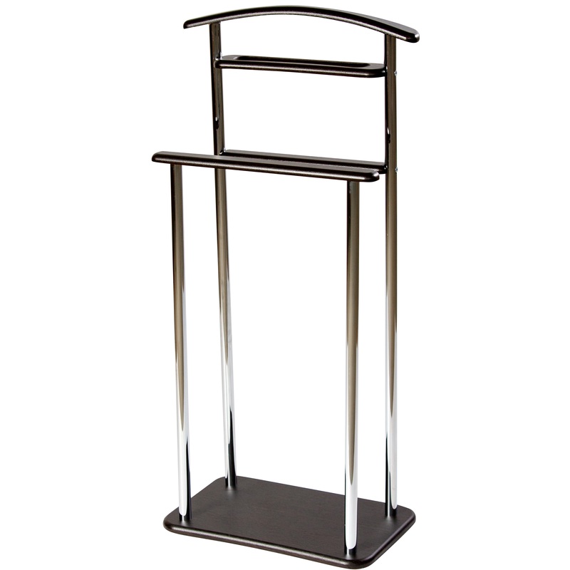 Изображение товара Современная костюмная вешалка Элдридж венге из МДФ с хромированными элементами