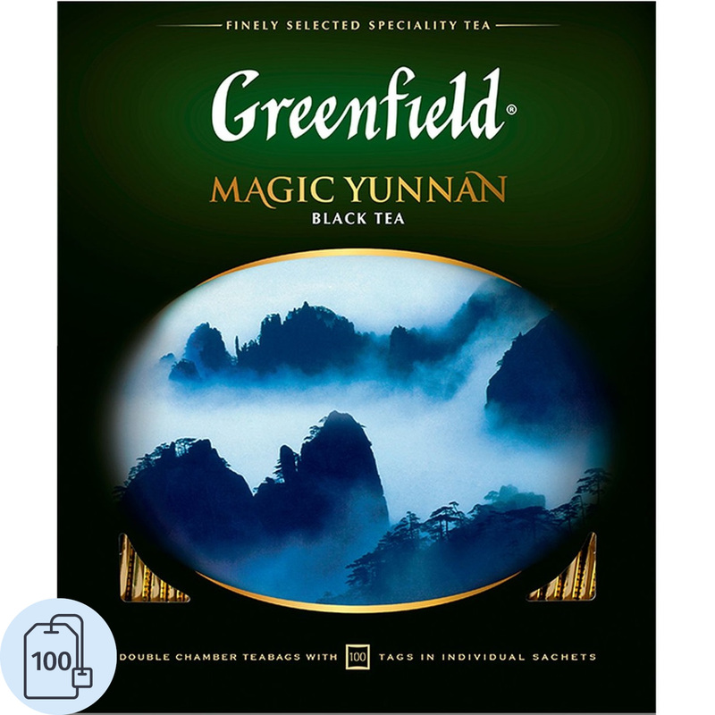 Изображение товара Чай черный Greenfield Magic Yunnan 100 пакетиков