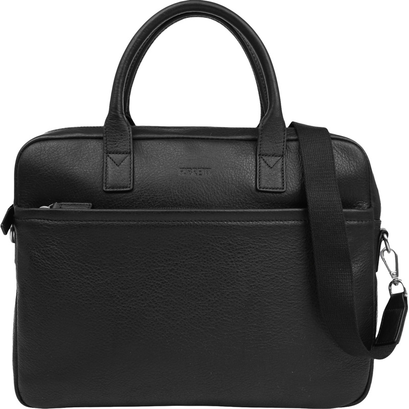 Изображение товара Сумка для документов Fabretti чёрная из натуральной кожи (L14133-2)