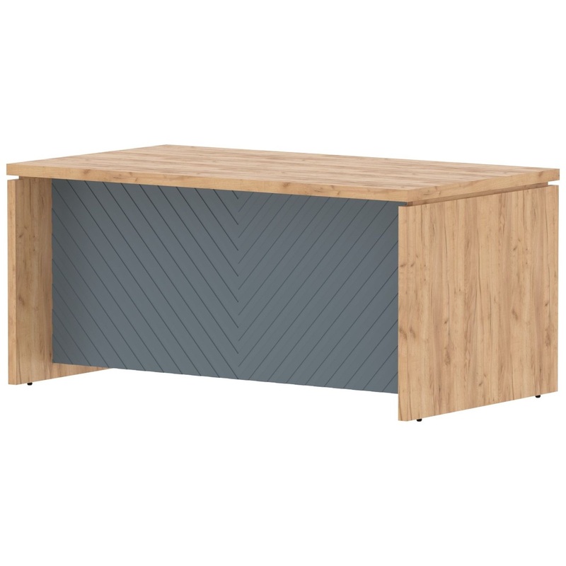 Изображение товара Стол руководителя письменный Torr Lux дуб бофорд/серо-голубой 1600х900х750