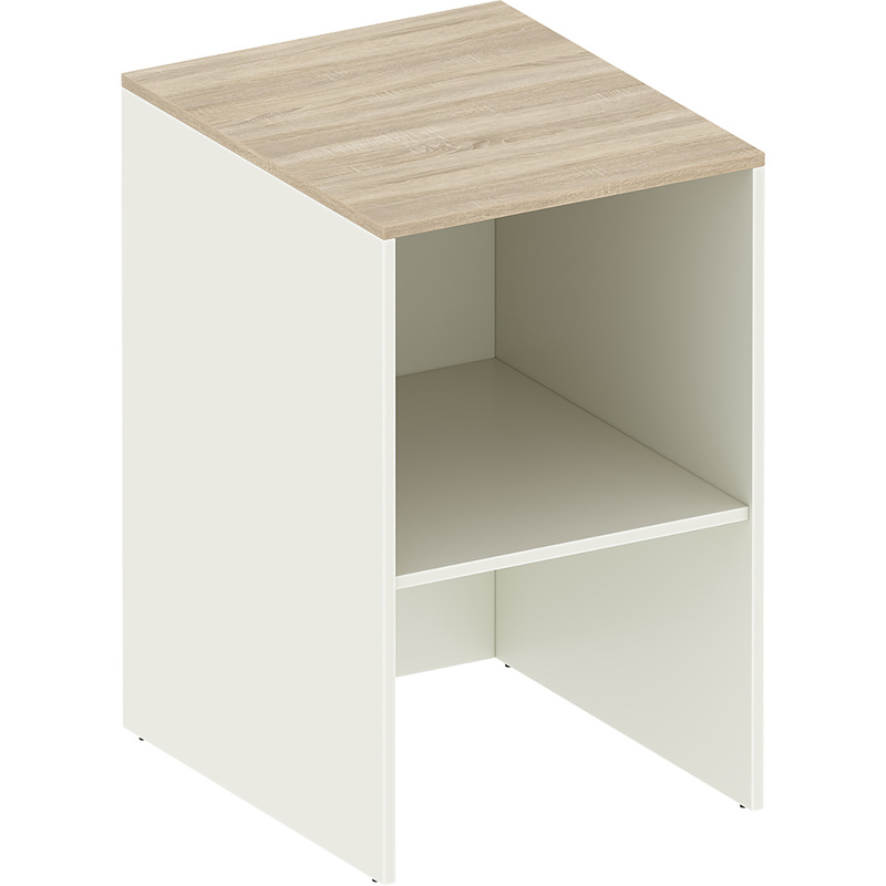 Изображение товара Прилавок приставной из ЛДСП белый дуб сонома 400х600х760 мм для ресепшена