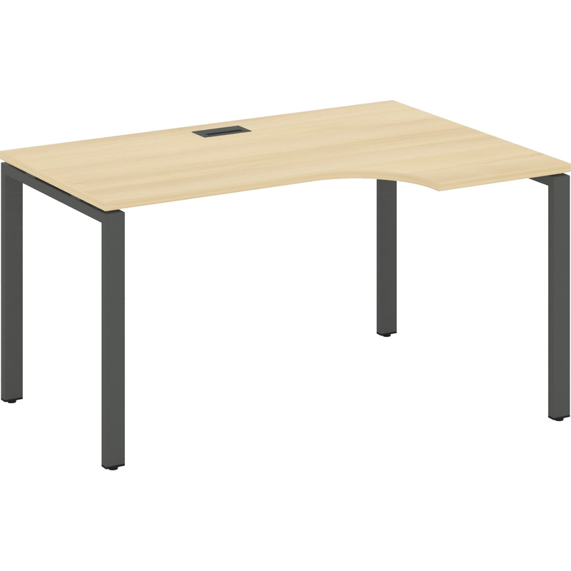 Изображение товара Стол эргономичный SN-6P.SPA-001(R) правый (акация лорка/антрацит, 1380х600х750 мм)