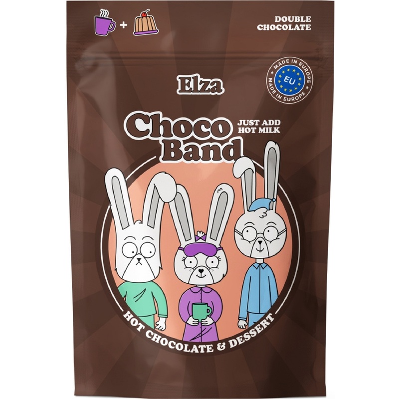 Изображение товара Горячий шоколад пудинг Elza Choco Band Creamy Hot Chocolate 200 г для быстрого приготовления