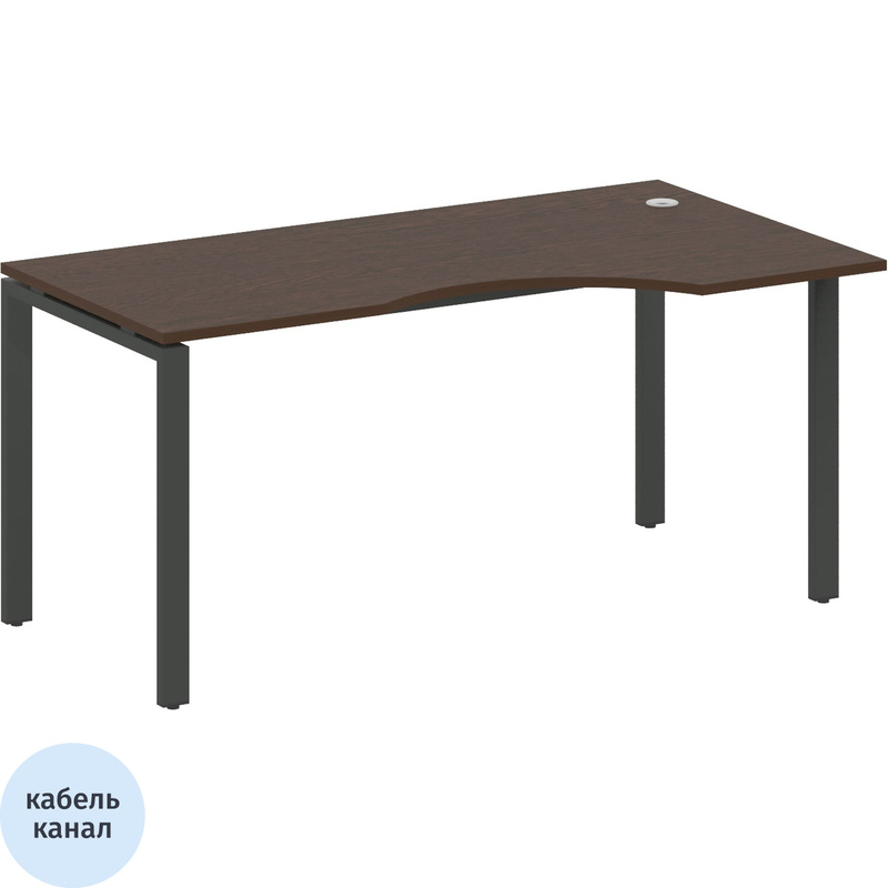 Изображение товара Эргономичный стол Metal System Style БП.СА-1 Пр правый 1600х900 мм