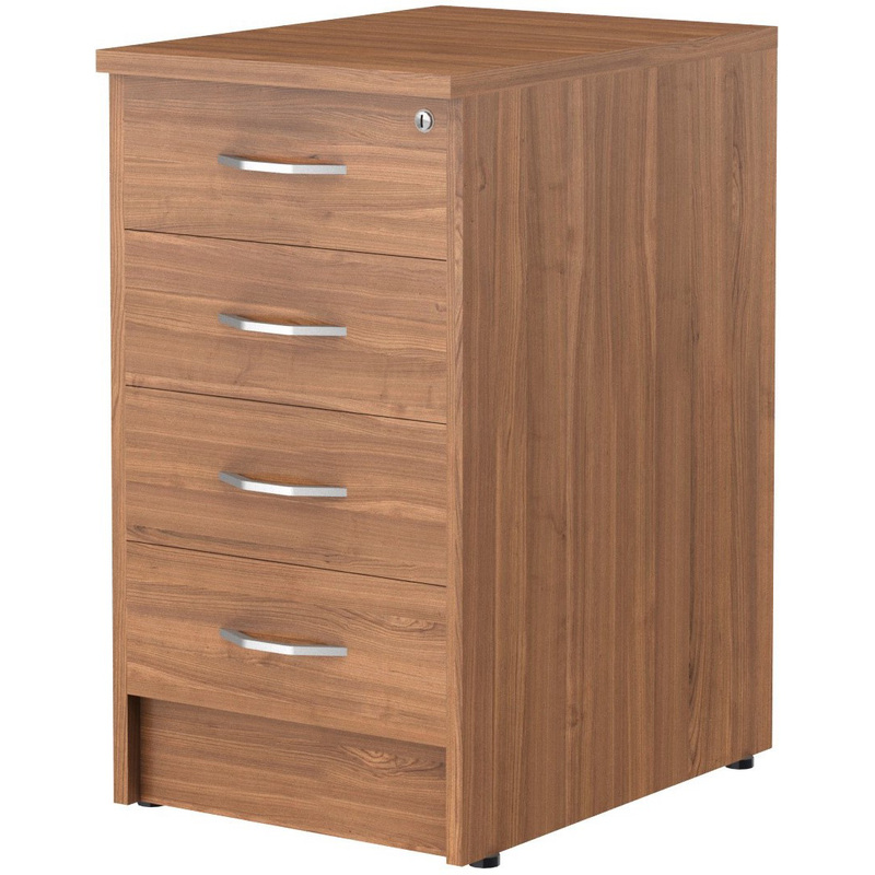 Изображение товара Тумба приставная Imago с замком (орех, 412х450х753 мм, 4 ящика)