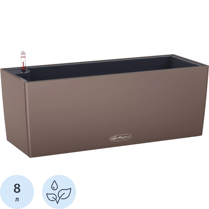 Изображение товара Кашпо с автополивом Lechuza Balconera Color 50 11 л с внутренней вставкой 8 л мускатный (50x19x19 см)