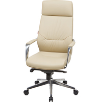 Кресло для руководителя Easy Chair 570 МL бежевое (натуральная кожа,  металл)