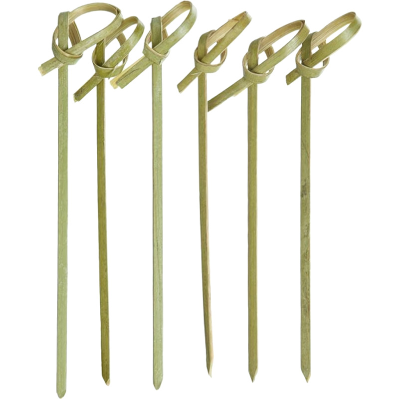 Изображение товара Пики для канапе КонтинентПак Узелок бамбуковые 105 мм 100 штук