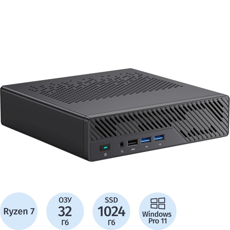 Изображение товара Мощный мини-компьютер Minisforum MS-A1-A5870 Ryzen 7 8700G DDR5 32ГБ SSD Windows 11 Pro