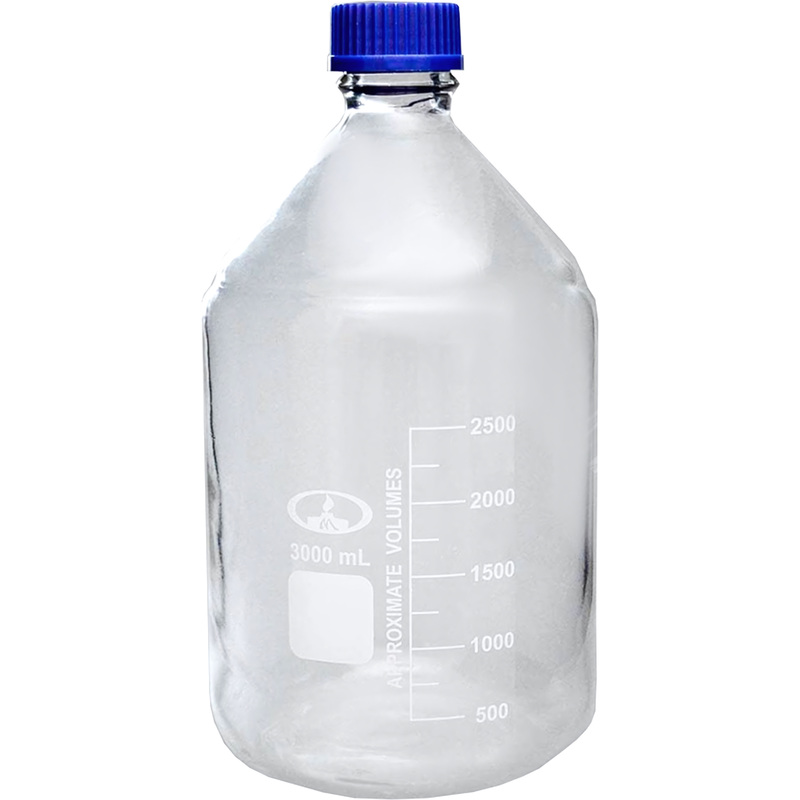 Изображение товара Банка Гритмед светлое стекло с делениями 3 литра для химических реактивов