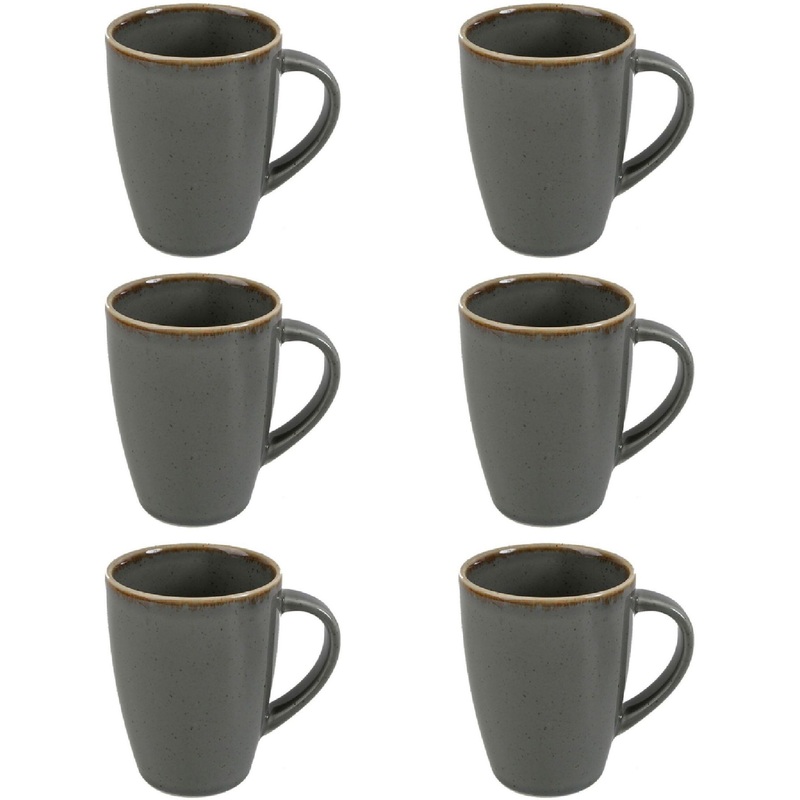 Изображение товара Набор кружек Porland Seasons 260 мл тёмно-серый (6 штук в упаковке)