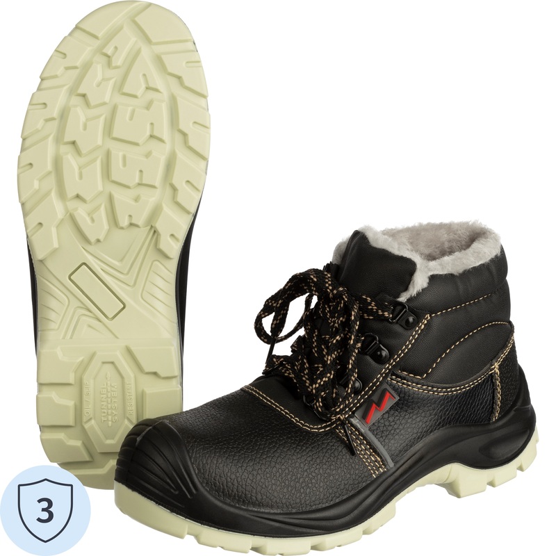 Изображение товара Ботинки рабочие зимние ПУ-ТПУ из искусственной кожи чёрные (размер 37)