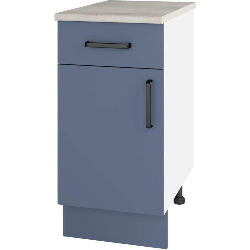 Изображение товара Кухонный шкаф Комфорт 2 911670 бело-дымчато-голубой 400x600x852 мм