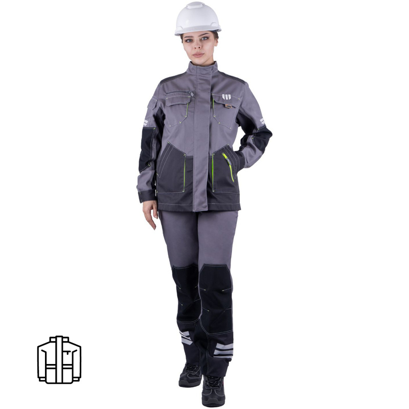 Изображение товара Женская рабочая куртка Эдванс летняя серый/тёмно-серый 52-54