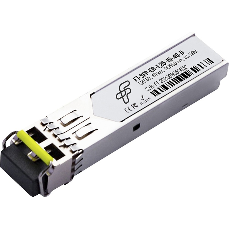 Изображение товара Трансивер Future Technologies FT-SFP-ER-1,25-15-40-D 1.25 Гбит/с для сетей Изображение товара Трансивер Future Technologies FT-SFP-ER-1,25-15-40-D 1.25 Гбит/с для сетей