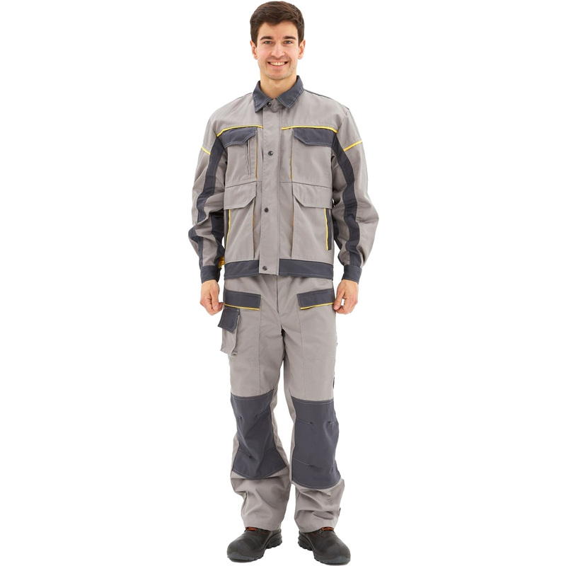 Изображение товара Костюм рабочий летний мужской л31-КБР серый/светло-серый (размер 44-46, рост 182-188)