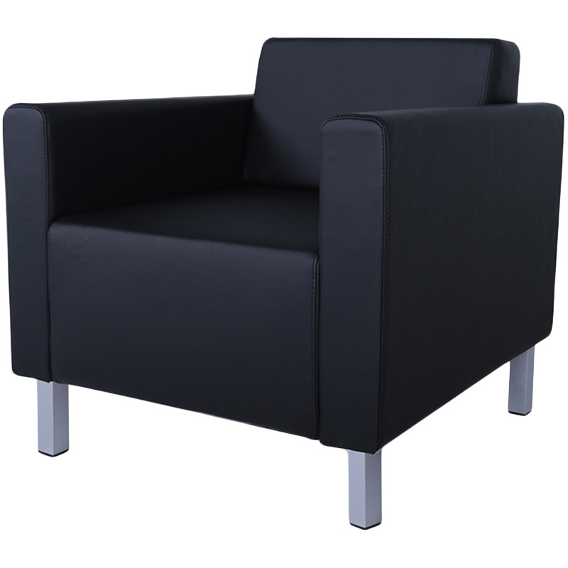 Изображение товара Кресло Евро черное из искусственной кожи для офиса 710x770x700 мм