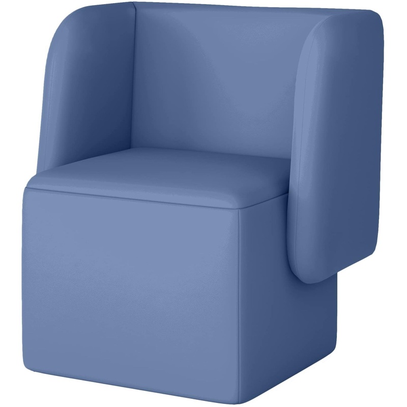 Изображение товара Кресло Стримлайн Д5-01 синее (искусственная кожа)