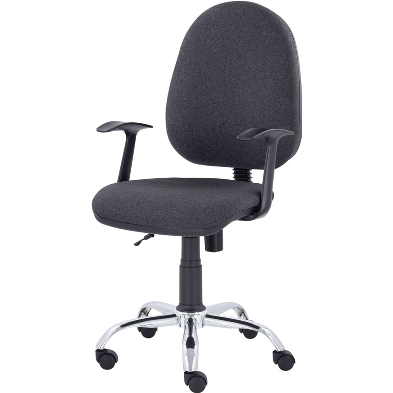 Изображение товара Офисное кресло Easy Chair 223 PC серого цвета с поддержкой спины и регулировкой высоты