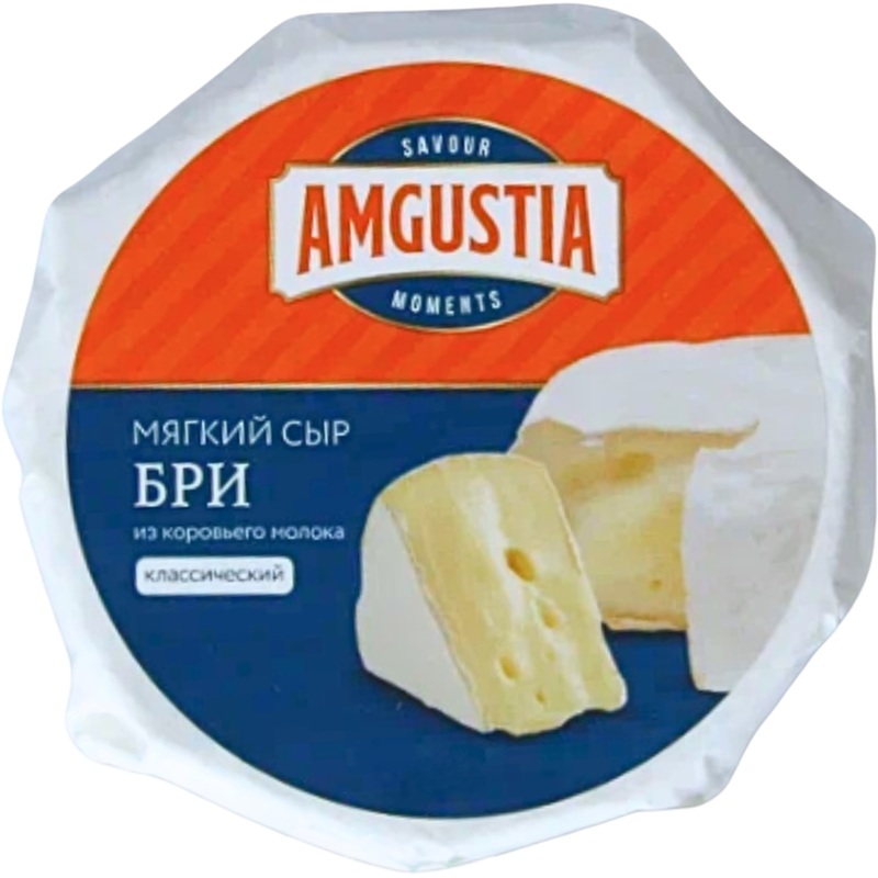 Изображение товара Сыр с плесенью Amgustia Бри 45% 150 г натуральный российский