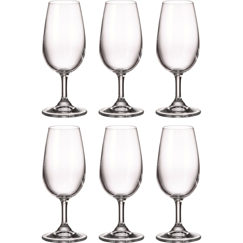 Изображение товара Набор бокалов для красного и белого вина Crystal Bohemia Colibri 210 мл (6 штук в упаковке)