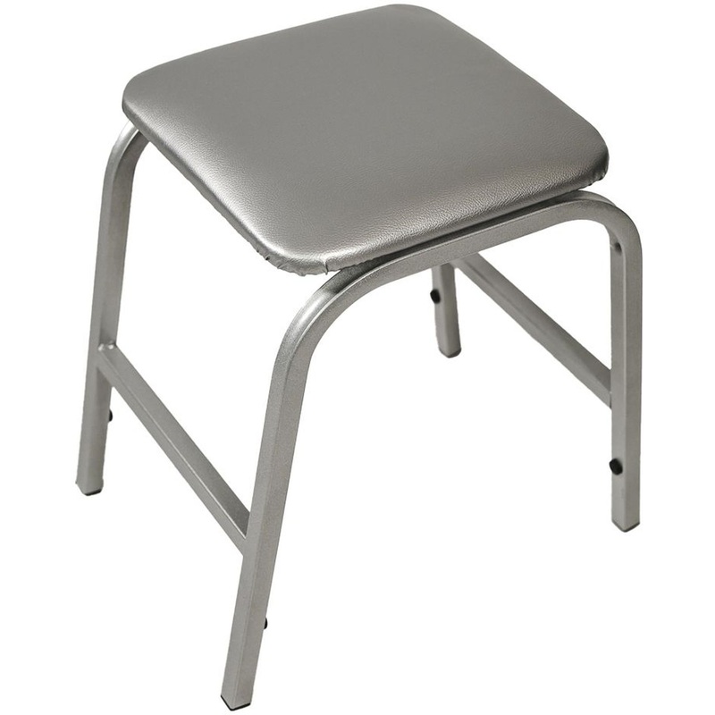 Изображение товара Табурет Монтана М серый из искусственной кожи и металла