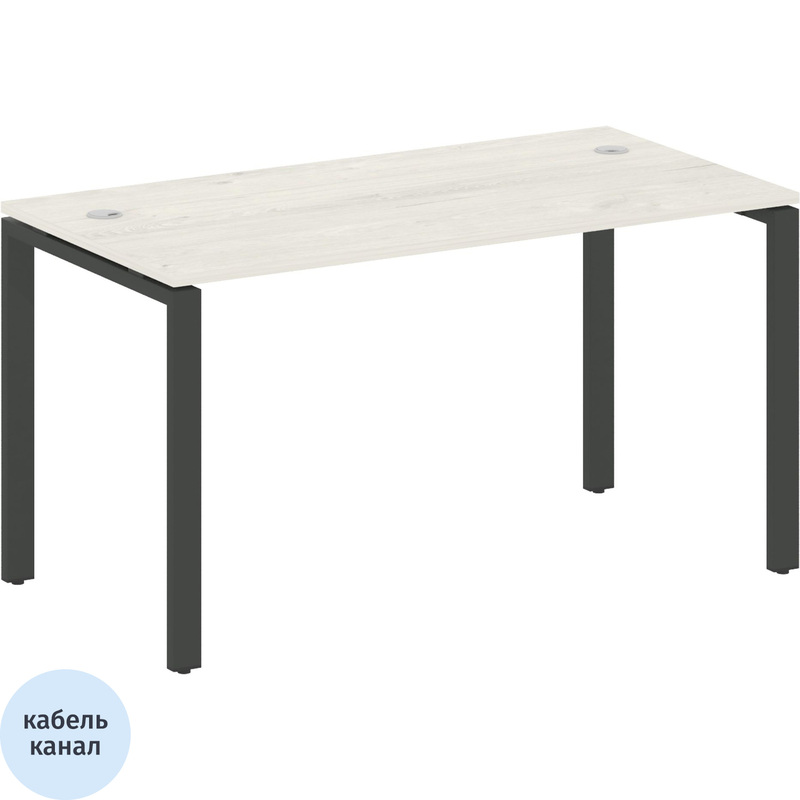 Изображение товара Стол прямой Metal System Style БП. СП-3 (дуб наварра/антрацит) 1400х720х750 мм