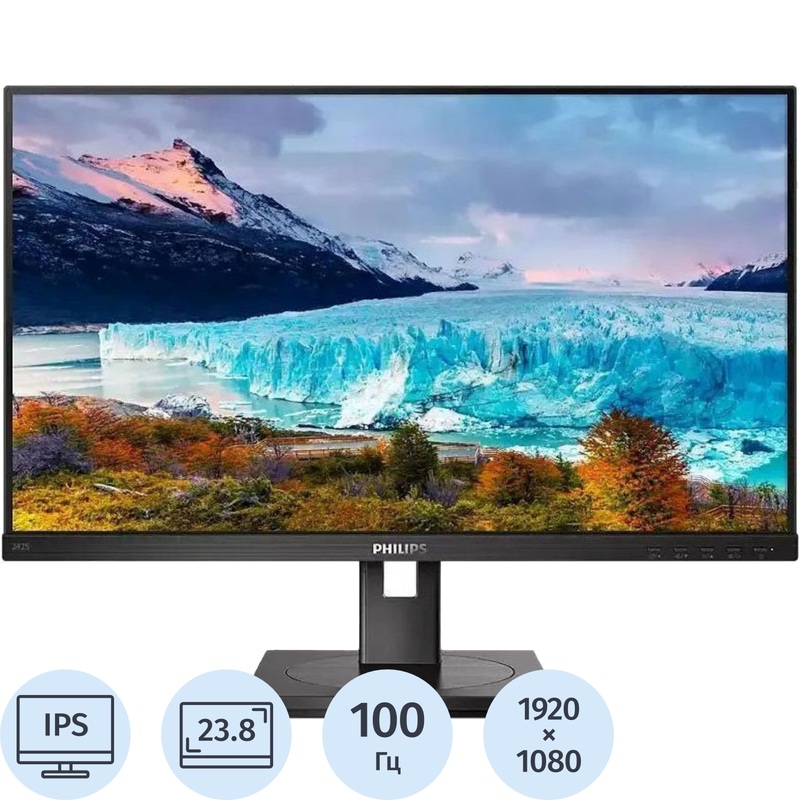 Изображение товара Монитор 23.8" Philips 242S1AE 00/01 чёрный